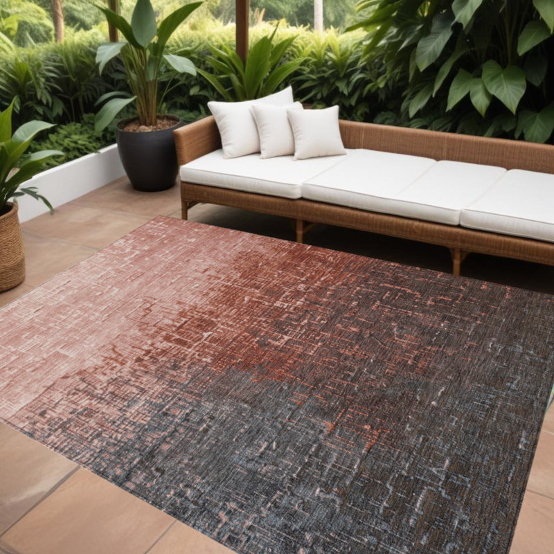 Tapis ombré lavable pour l'extérieur 10 pi x 14 pi