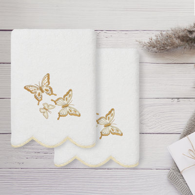 Ensemble de serviettes à main 2 pièces en lin 100% coton turc BRITNEY Linum Home Textiles
