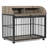 Large Dog Cage With Sliding Door And Robust Build, Grey Frame,