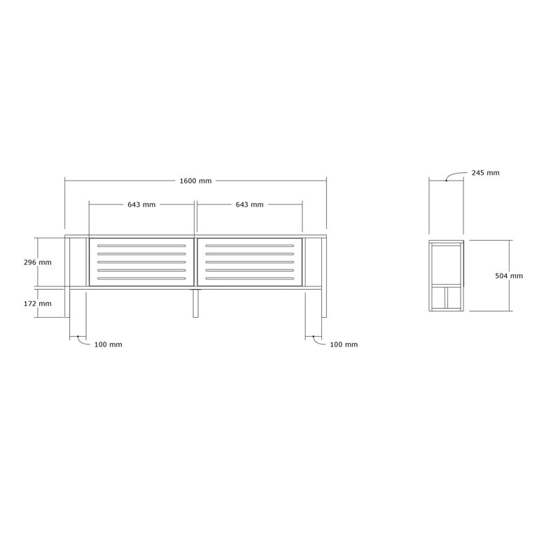 Puqa Design Unfinished TV Stand for TVs up to 70"