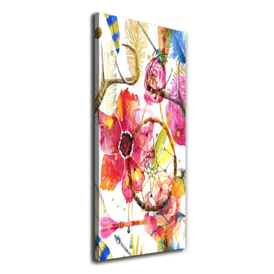 Flowers Boho Style - Wrapped Canvas Print