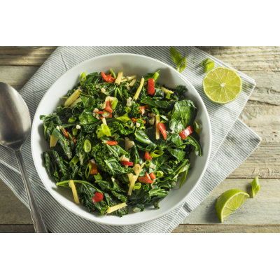 Green Collard - Wrapped Canvas Print