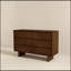Commode à 6 tiroirs en noyer de style Mid-Century moderne H 32,2 po x l 47,2 po x P 17,7 po