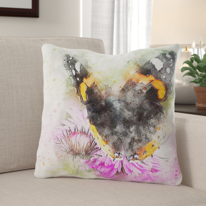 Housse et insert de coussin carré Dietrick, Microsuède, Intérieur