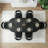 79'' Oval Dining Table Set For 6 With Upholstered Arm Chairs, 7-Piece Modern Dining Room Set-2093065526