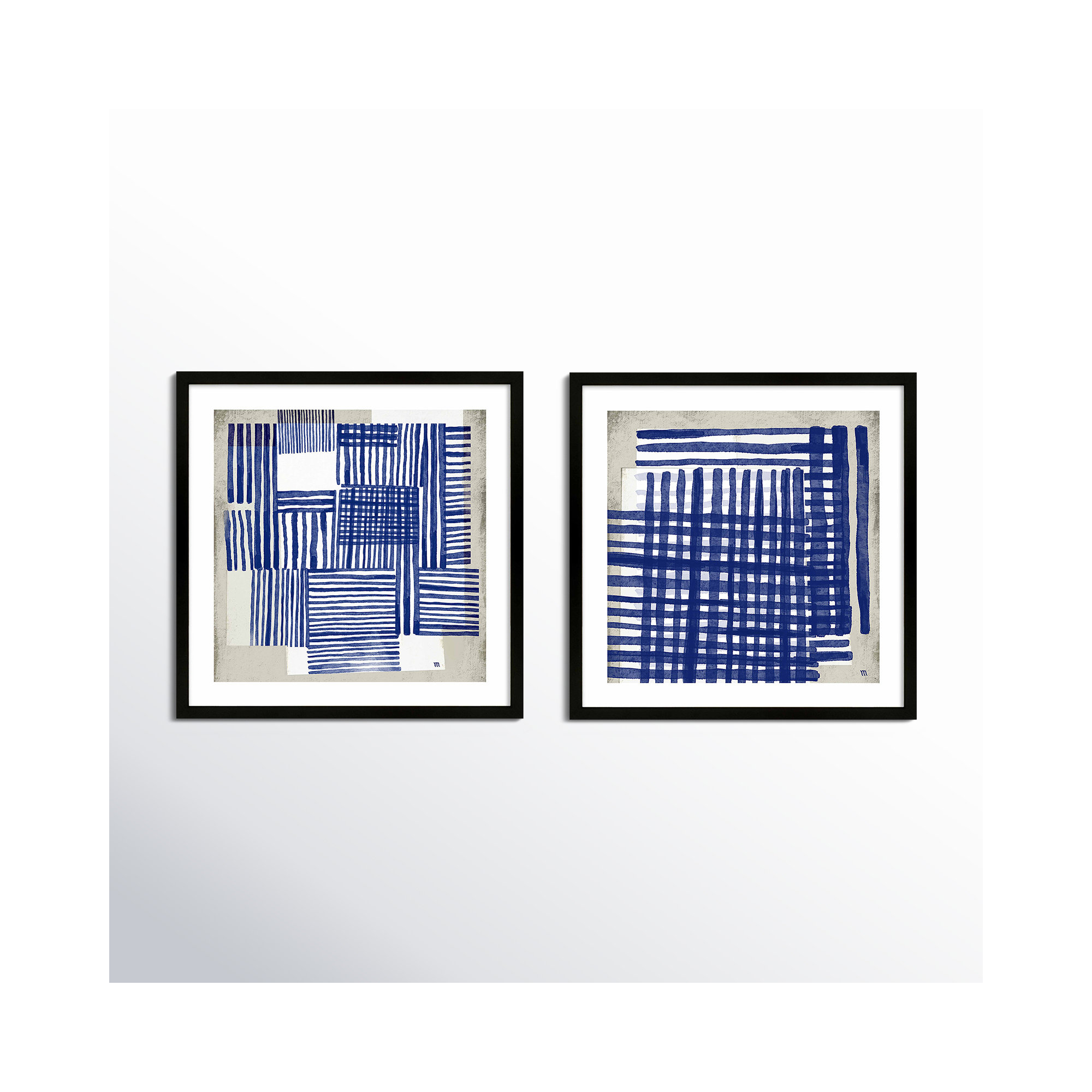 Weaving by Marco Marella For Studio M, Black Framed, 30" W x 30" H 