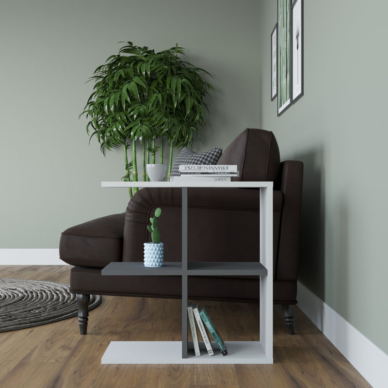 End Table, White/Anthracite