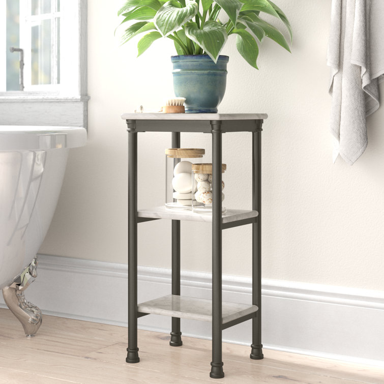 White Steel 3-Shelf Floor Freestanding Shower Caddy 12-in x 5.5-in in the  Bathtub & Shower Caddies department at