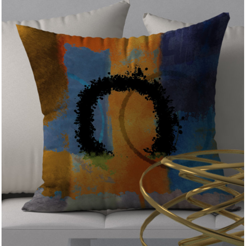 Debonair Abstract Reversible Throw Pillow, 20" x 20"