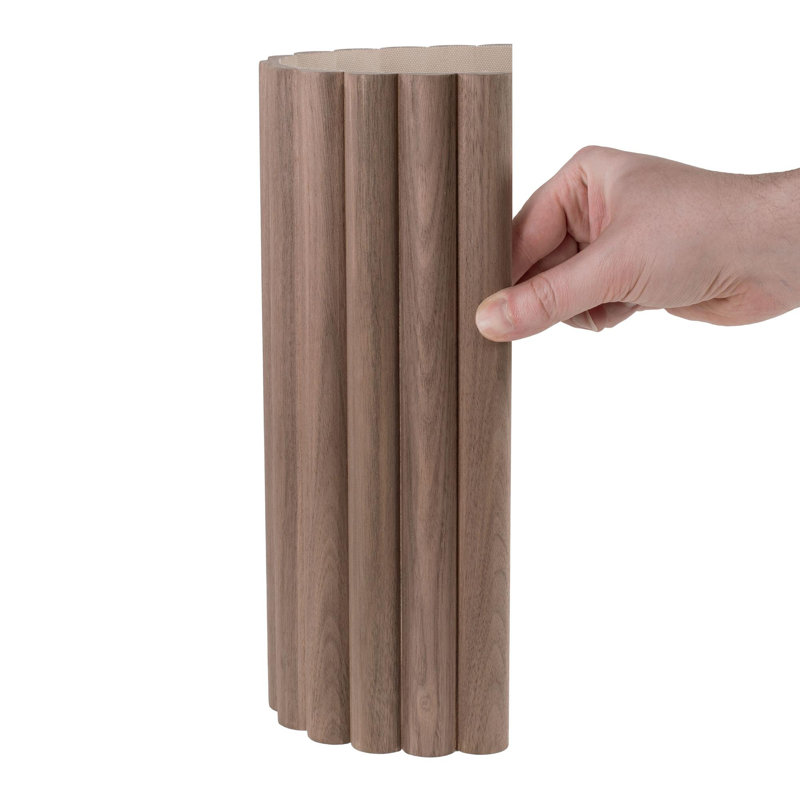 Panneaux muraux décoratifs Tambour 3/8 po x 1 pi x 4 pi à finition carrée noyer, Walnut Flat