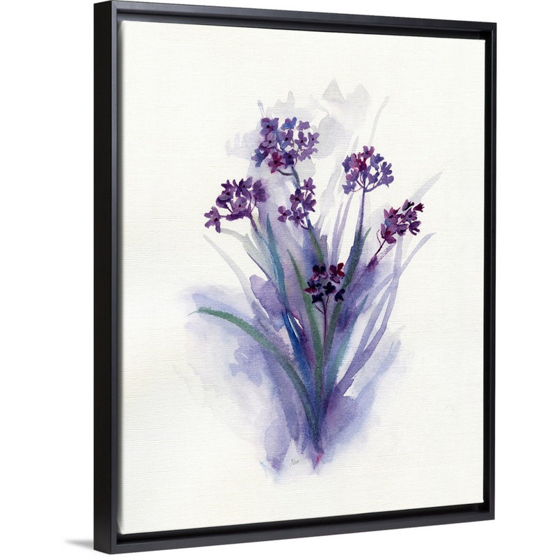 «Pretty in Purple II», reproduction d'art sur toile, H 21,7 po x l 17,7 po x P 1,75 po, Cadre flottant noir