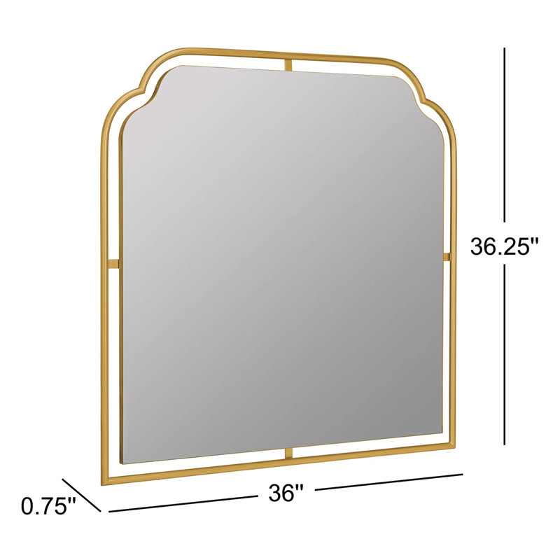 Sebastian Mantle Collection Novelty Metal Mirror, Gold