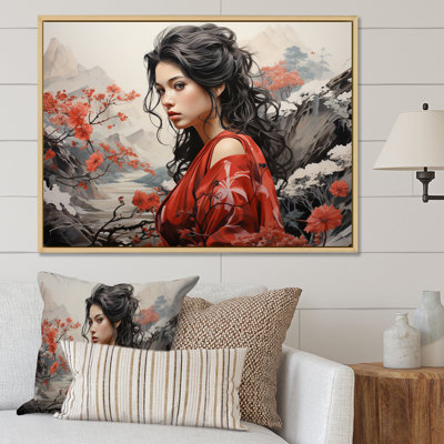«Japon Art Ukiyoe Reverie Of Woman IV», reproduction sur toile