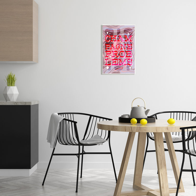 «Champagne Problems Bold Expression» par Lil 'Rue, impression, H 19 po x l 13 po x P 0,5 po, Mdf