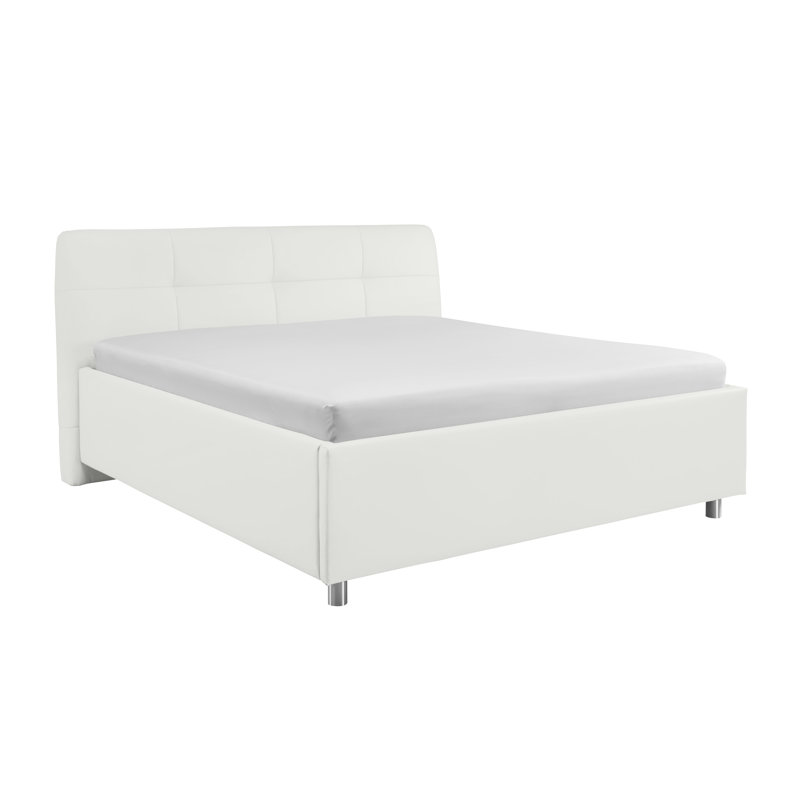 Upholstered Bed, White, 180 x 200cm