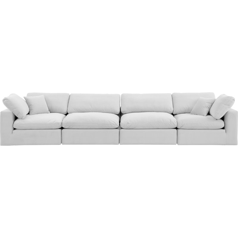 Canapé modulaire Isyla, Velours crème