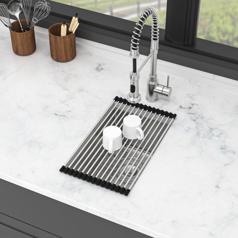 12 Inch Undermount Stainless Steel Kitchen Sink 16 Gauge 8 Deep, Sound - Proof And Condensation , With Drying Rack Template Deep Single Bowl, Coating To 3Mm Pad For Quiet Use, Comes Installation Guide