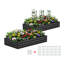 Lit de jardin surélevé galvanisé Kymari, plusieurs tailles au choix, supports de plantes offerts-1425902162-1439304221-1438991577