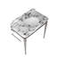Lavabo de salle de bain 36 po Vici avec plateau en marbre blanc de Carrare et 3 trous pré-percés