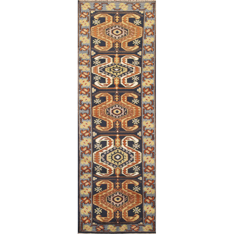 Tapis de couloir géométrique traditionnel 3 x 10