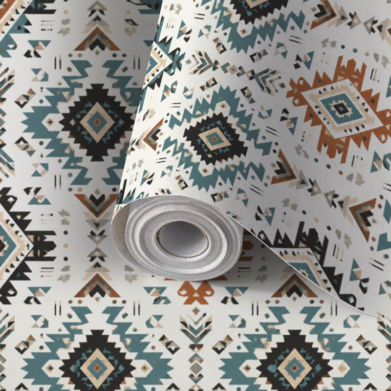 Papier peint auto-adhésif Tribal Navajo Tribal, 117.6" L x 22.8" W