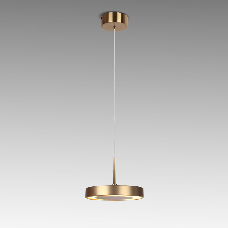 Luminaire suspendu à DEL en laiton brossé