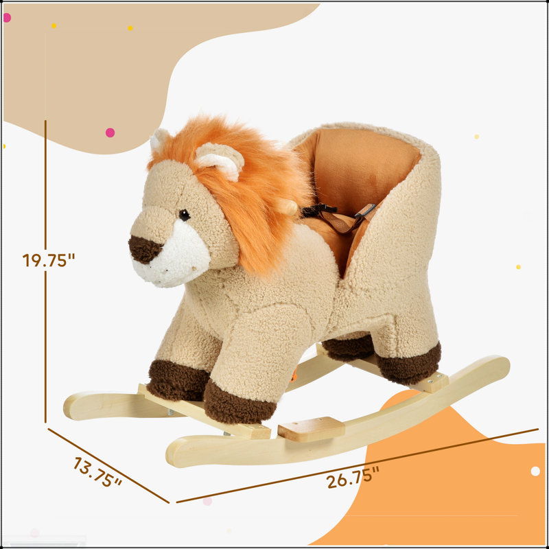 Peluche lion à bascule avec des sons amusants, parfait pour divertir et divertir les enfants
