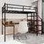 Lit mezzanine avec bureau en L