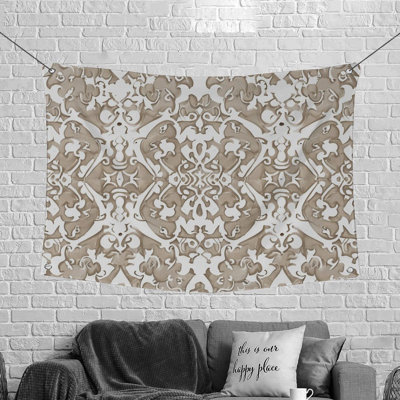 Ornaments Artwork Bathroom Microfiber Fabric Tapestry