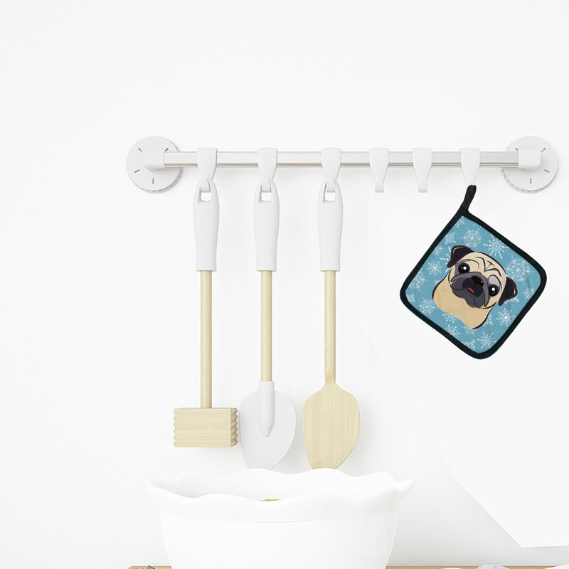 Cuisinier poignée flocon de neige de l’allée de fêtes Ashlynn, Bleu / brun clair