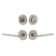 Viaggio Circolo Hammered Texture Rosette Complete Entry Set with Brezza Lever