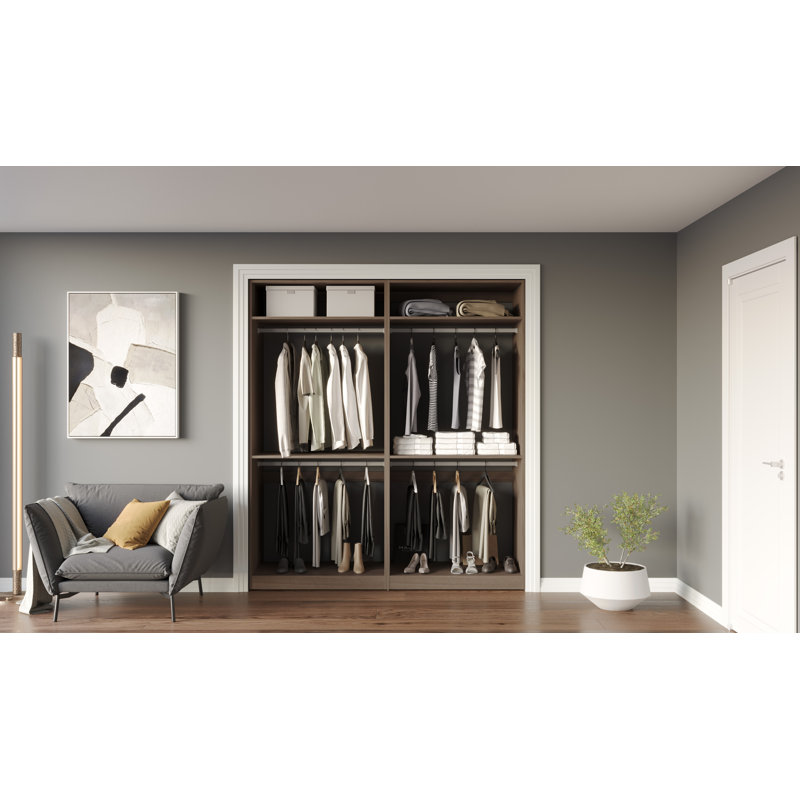 Ensembles de rangement pour garde-robe 36/36 po, Brun