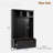 Versatile 4-in-1 Hall Tree With 6 Golden Hooks, Bench, Coat Rack And 2 Drawers-2048375305