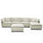 Modern Modular Cloud Sectional Sofa Corduroy Sofa With Double-layer Upholstered Deep Seat And Movable Ottoman-1889968885