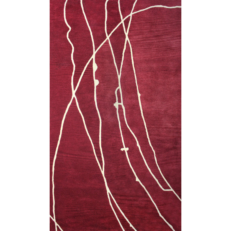 Risley Wool Abstract Indoor Rug, Square 1'6"