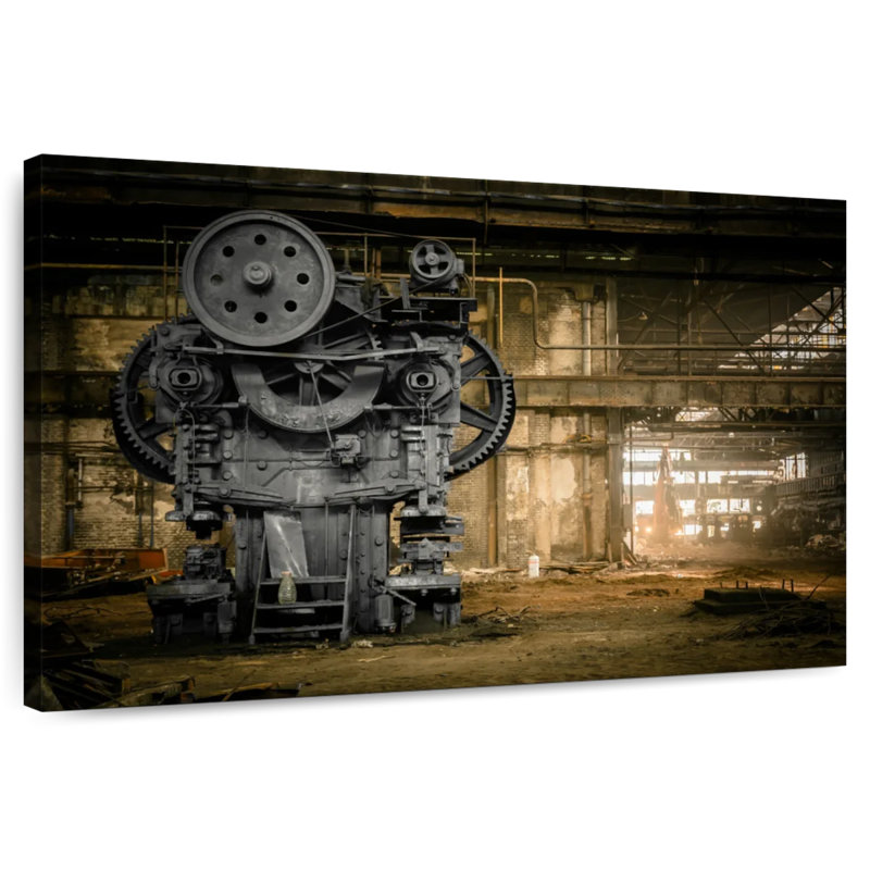 Lilie Abandonné usine métallurgique, H 30 po x l 45 po