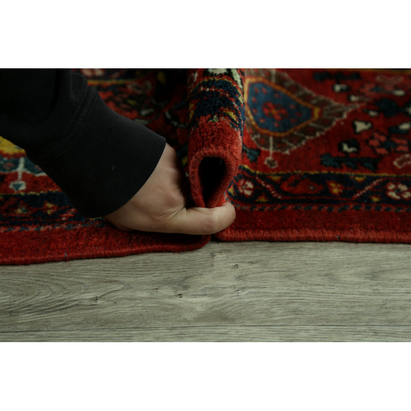 Tapis décoratif en laine de conception unique en laine brun bakhtiari brun noué à la main x 16 pi 11 po
