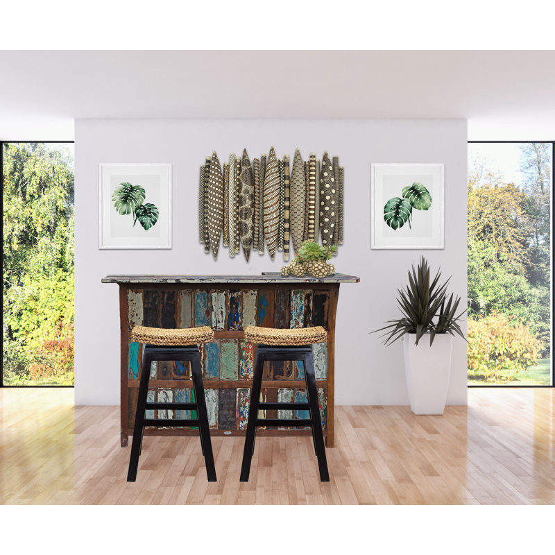 Rolando 67'' Solid Wood Home Bar