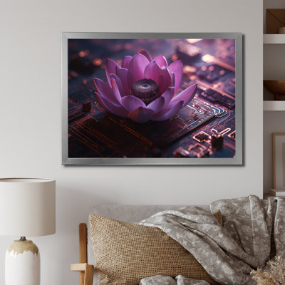 Urban Urban Lotus sur circuit imprimé sur toile