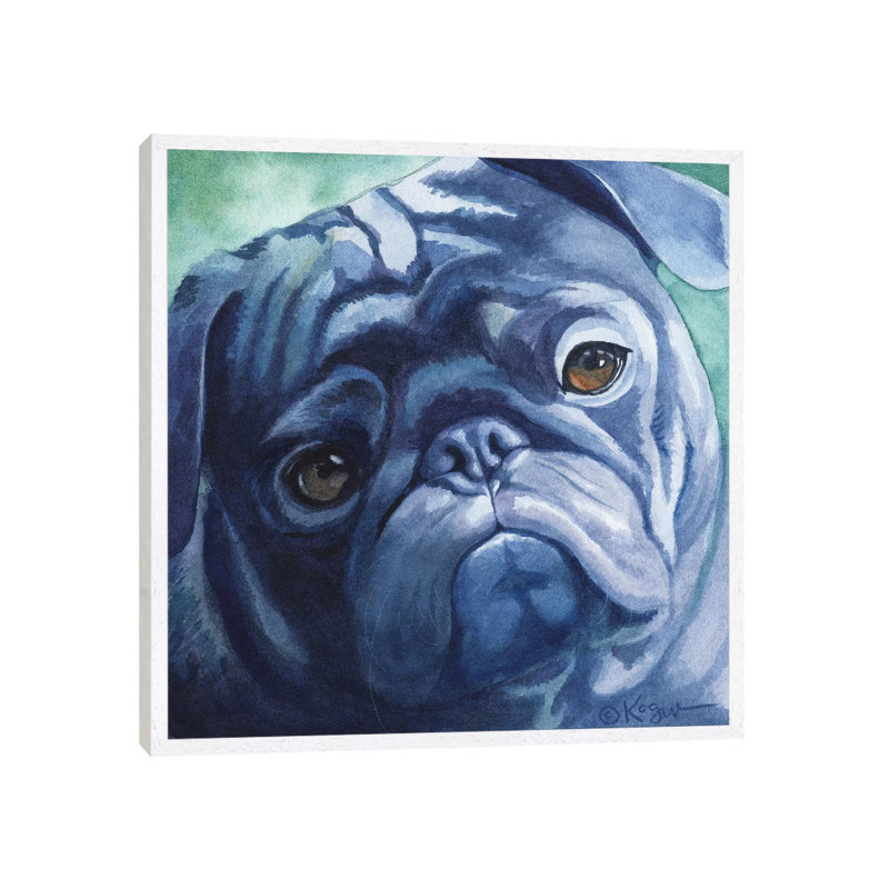 Duncan by Teresa Kogut - Painting on Canvas, 66.04 cm H x 66.04 cm W, White Framed