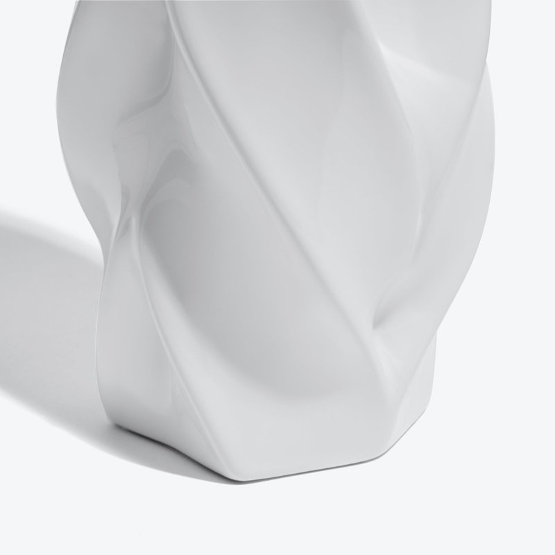 BRAID Porcelain Table Vase, White