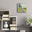  «Mustard Yellow Fields» par Silvia Vassileva, art mural en verre acrylique, 12 po x 12 po