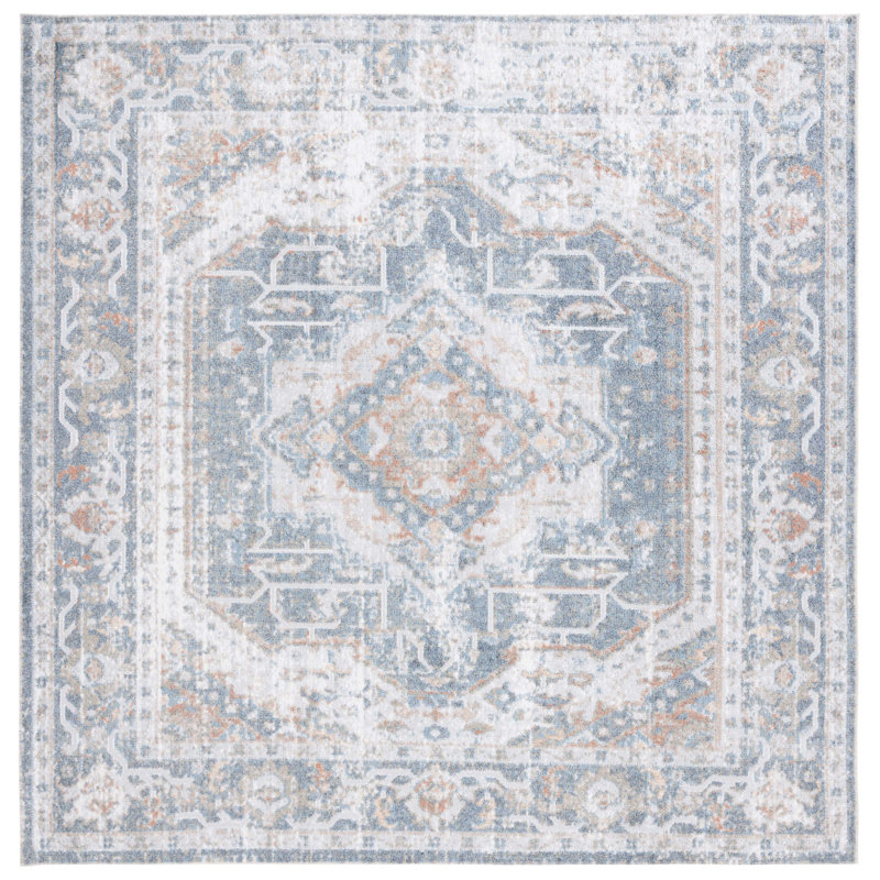 Cunegunda Performance Machine Washable Oriental Rug, Square 6'7"