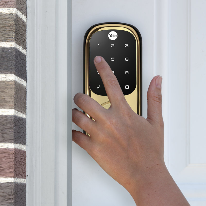 Assure Lock Touchscreen Deadbolt with ZigBee, Bright Brass