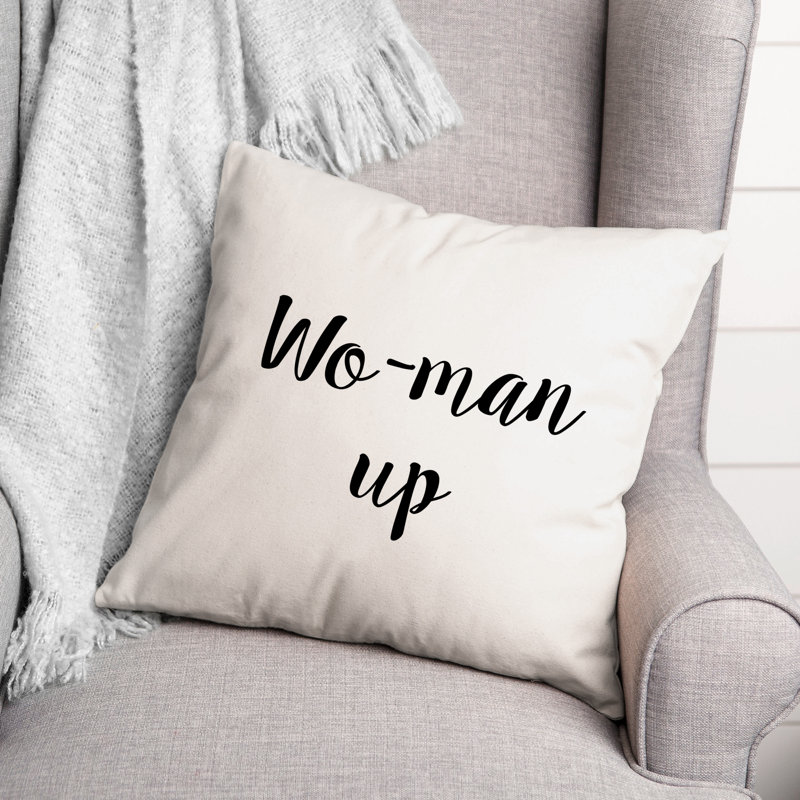 Coussin Wo-Man Up, 16 po x 1 po