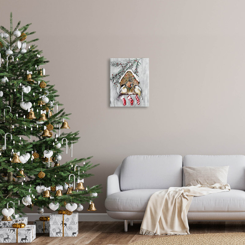 "Holiday Holidayings Birdhouse" par Stella Chang, H 20 po x l 16 po x P 1,5 po