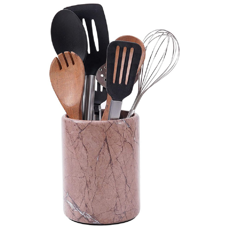 1 pot à ustensiles rond en marbre