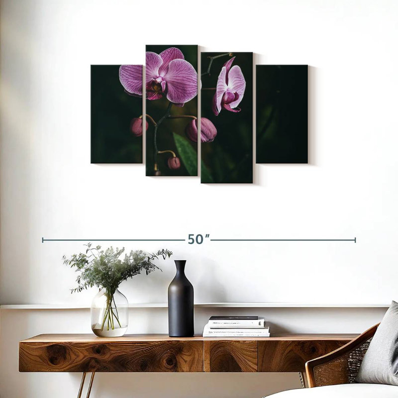Fleurs d'orchidées Harnek, H 22 po x l 36 po
