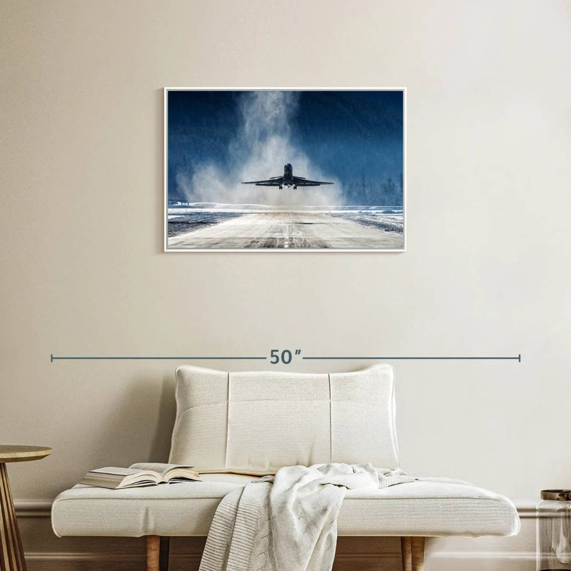 First Flight Plane, 31" X 21", Floating Frame White