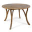 Table de patio en acacia durable, finition teck, style moderne pour l'intérieur et l'extérieur